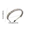Zinc Zinc Alloy Rhinestone Headband Geometric Women Hair Hoop Temperament Bridal Wide Headband  Birthday Gift