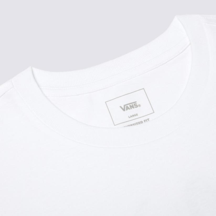 Vans Printed Cotton Crew Neck Short Sleeve T-Shirt Men Tops White VN000NWAWHT1