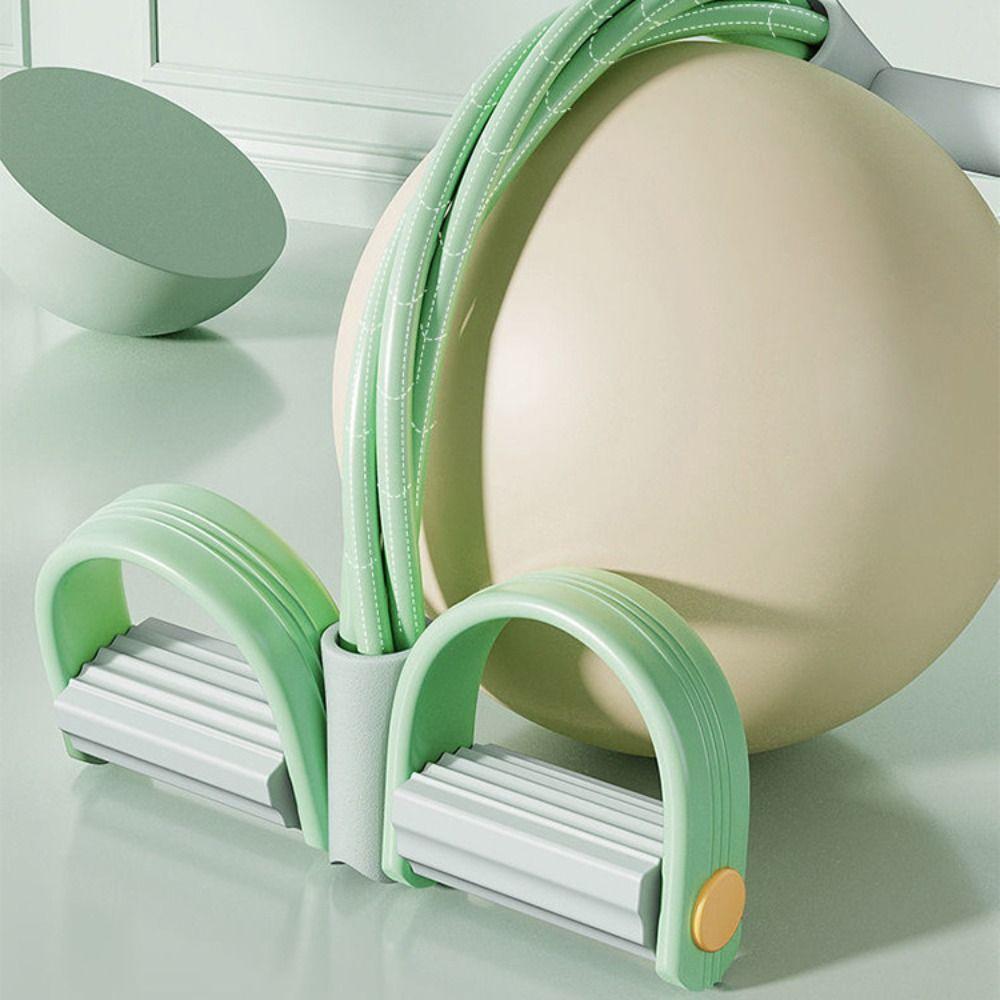 Resistance Bands 4-Tube Yoga Pedal Puller Resistance Band Elastic Pull Rope Fitness Equipment for Abdomen Waist Arm Training