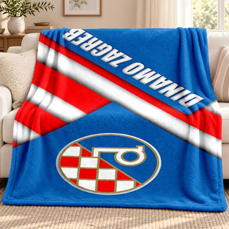 GNK Dinamo Zagreb deka Flísová deka Měkká útulná plyšová přehoz na pohovku postel Lehká domácí dekorace Venkovní kempování