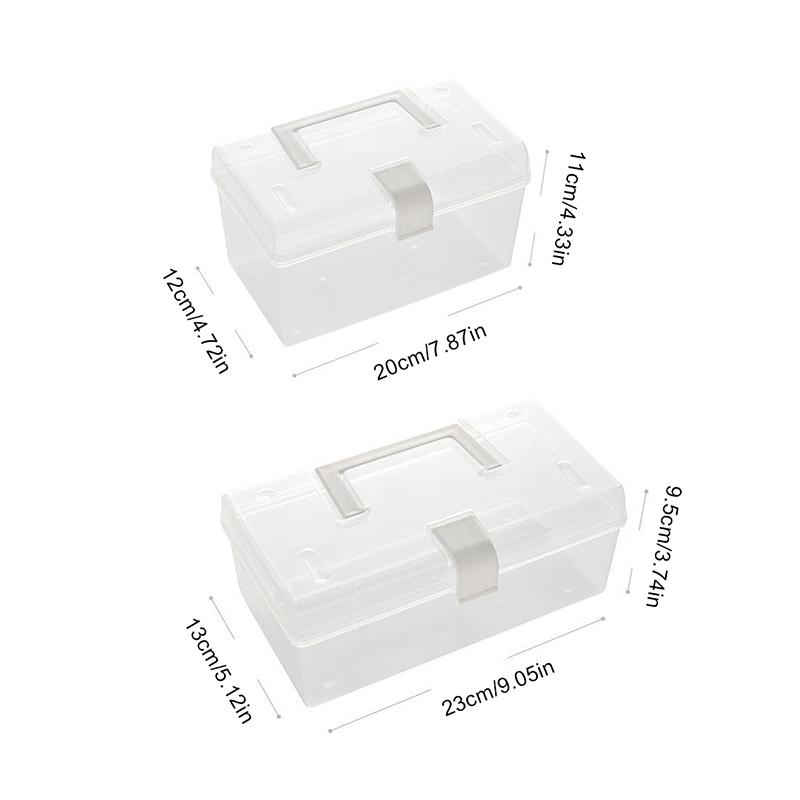 Mask Storage Box With Handle Household Dust-Proof Sealed Large-Capacity Box Waterproof Dustproof Sundries Storage Box Holder