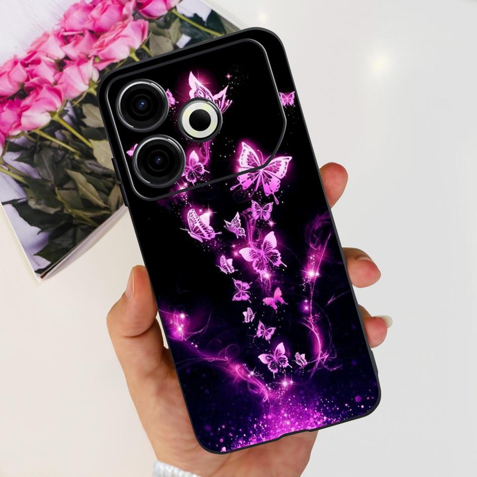 For Tecno Pova 6 Neo Phone Case Pova6 Neo 4G 2024 Elegant Printing Soft Silicone TPU Cases