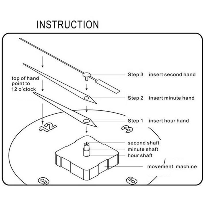 Quarz DIY Wanduhr Uhrwerk Mechanismus Kits Inklusive Zeiger Batteriebetrieben Reparaturteile Ersatz