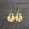 Retro Irregular Water Drop Earrings: Alloy Brushed with Unique Textured Design for Women