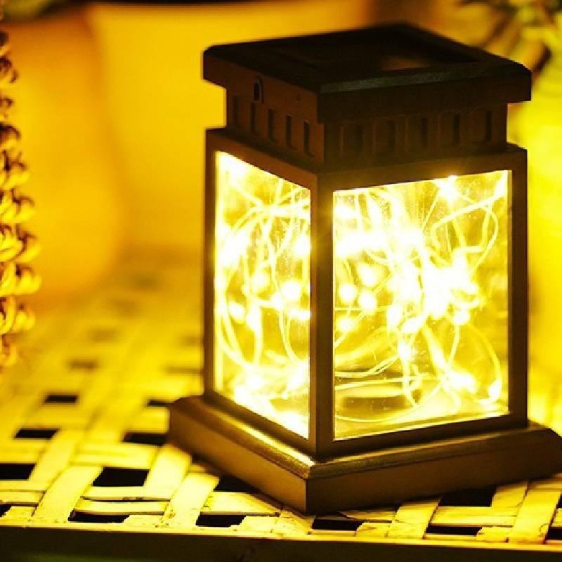 Waterproof Stainless Steel Solar Lantern With Flickering Candle Effect Led