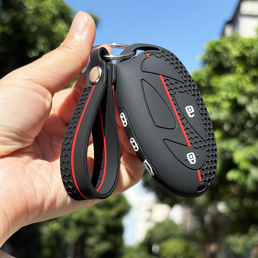 Silicone Car Key Case For Hyundai Kona Ev N-Line Tucson  Grandeur Gn7 Ioniq 6 Santa Fe Mx5 Garden Gl Remote Key Protect