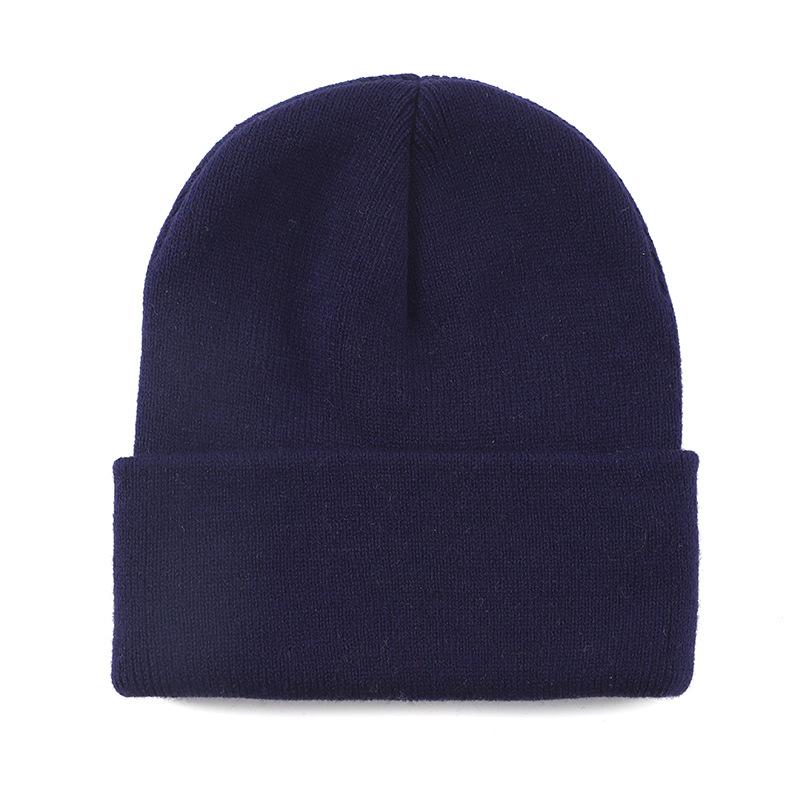 Men Women Korean Version SkullCap Hats Ski Caps Solid Unisex Beanie Autumn Winter Wool Blends Soft Warm Knitted Cap