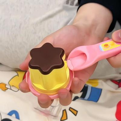 Food Feeding Pudding Feeding Toy Desktop Ornament Cute Pink Jelly Strawberry Pudding Set Ornaments Models For Kids Girls 2025