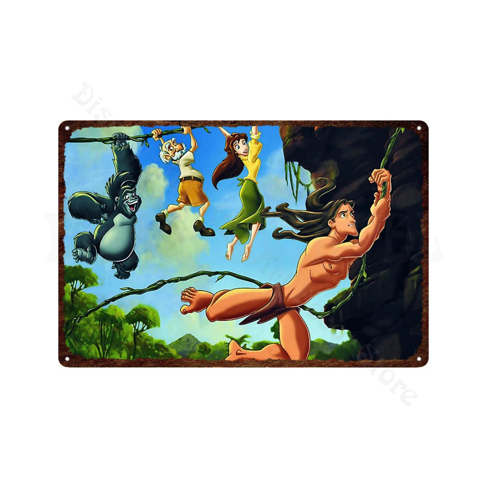 

Tarzan Metal Poster Classic Animated Films Vintage Tin Sign Plate Metal Plaque Wall Art Stickers For Room Decor 30x40cm(11.8x15.7inch)