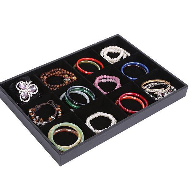 

Feather 12-Grid Jewelry Display Tray for Rings, Necklaces, and Bracelets