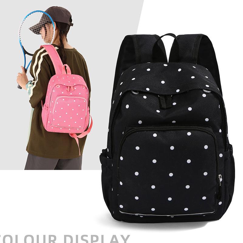 Schoolbag, niche girls' travel backpack, cute star print backpack, transparent patchwork doll bag, sweet student backpack for girls