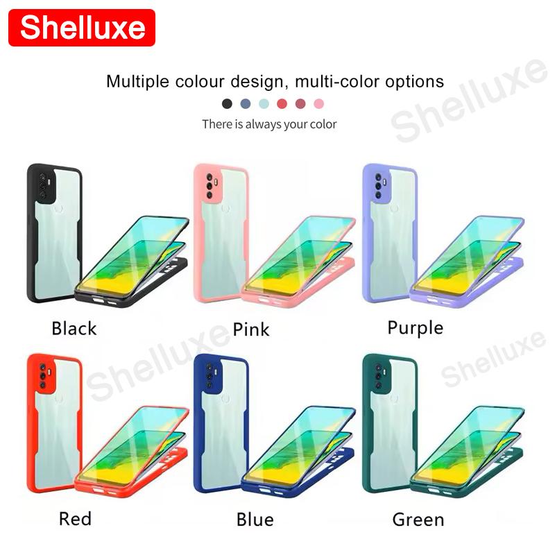 360 Ganzkörper Vorderseite+Rückseite Klare Hülle Shelluxe Für OPPO A53 A53s A33 A32 OppoA53 OppoA53s 2020 Silikon Doppelseitige Handyhülle