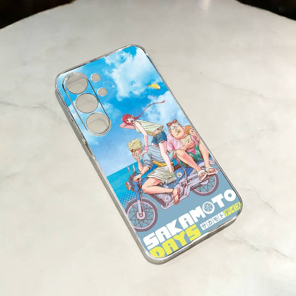 

Anime S-Sakamoto D-Days Phone Case For Samsung S25,24,23,22,21,20,30,Ultra,Plus,Fe,Lite Transparent Cover Samsung S24