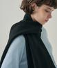 Deuloupisumeon Fluffy Fringe Ribbed Muffler [Black]