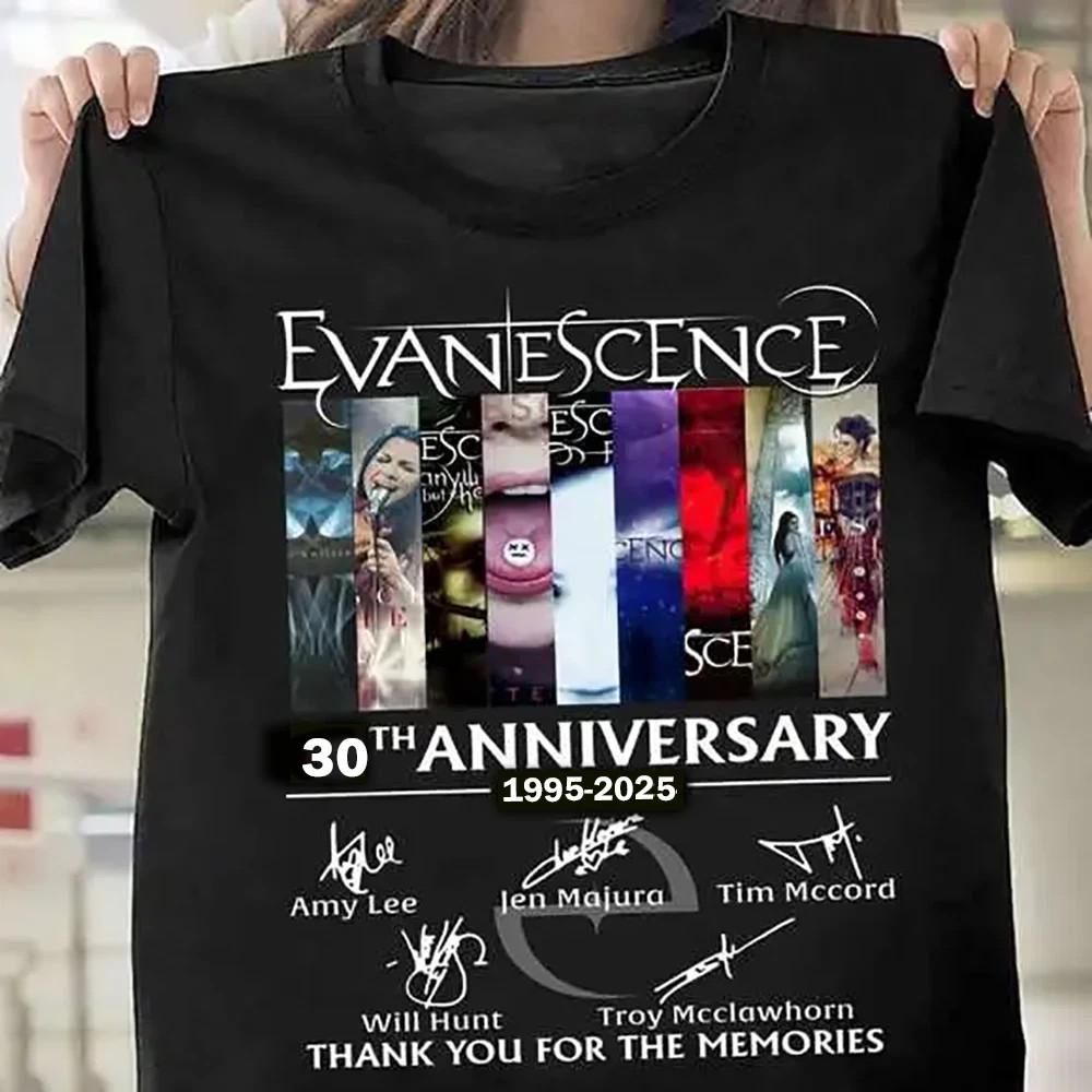 Evanescence Band 30th Anniversary 2025 Black TShirt Full Size S3XL Unisex T-Shirt M