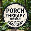Vintage Porch Relax Session Metal Tin Sign Wall Art for Bar Cafe Garage Decor