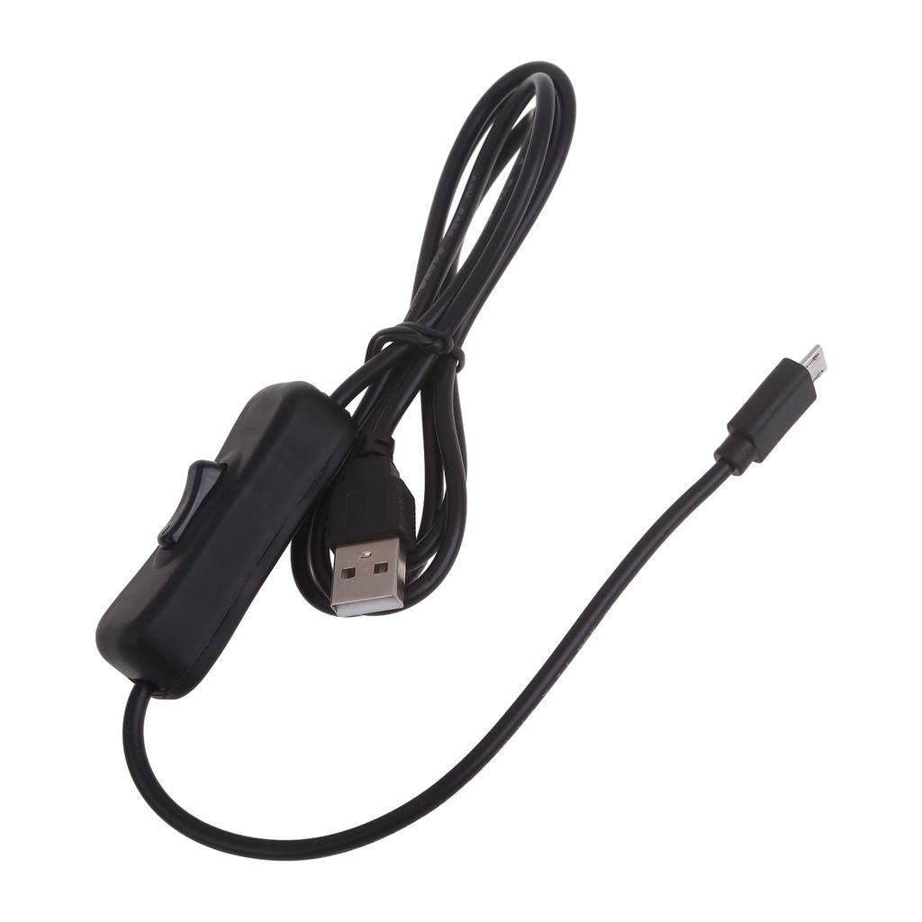 USB To Micro USB Charging Cord with Power Button Control On/Off Suitable for Car Recorder Phone Tablet LED Desk Lamp Fan
