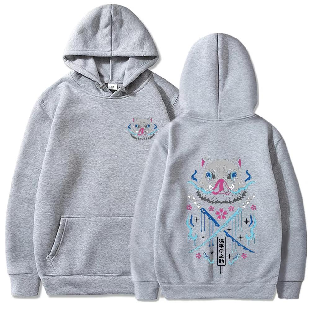 Anime Style Hoodies Men Women Manga Graphic Sweatshirts Gothic Harajuku Hooded Pullover Oversized Fleece Long Sleeve Streetwear Casual Fashion Trendy