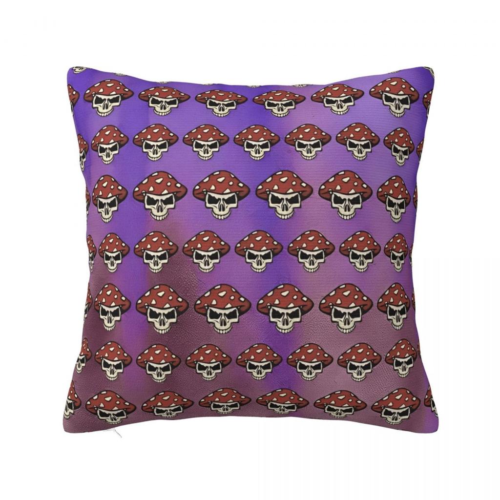 Mushroom Cartoon Pillow Case Forest Plant Cushion Cover Novelty Zippered Decorative Throw Pillow Case Cover for Living Room