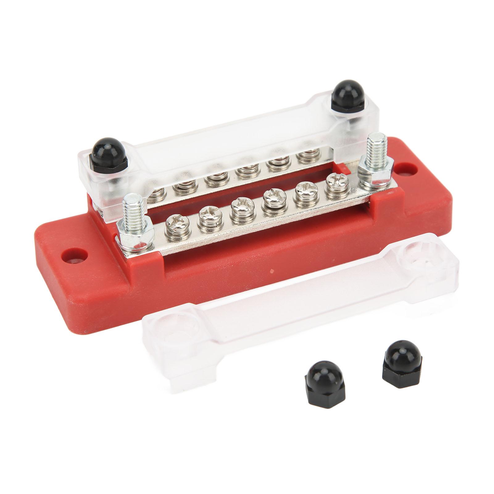 

Power Distribution Block 12 Terminal 12‑48V 150A Marine Busbar for RV Pickup Truck Caravan