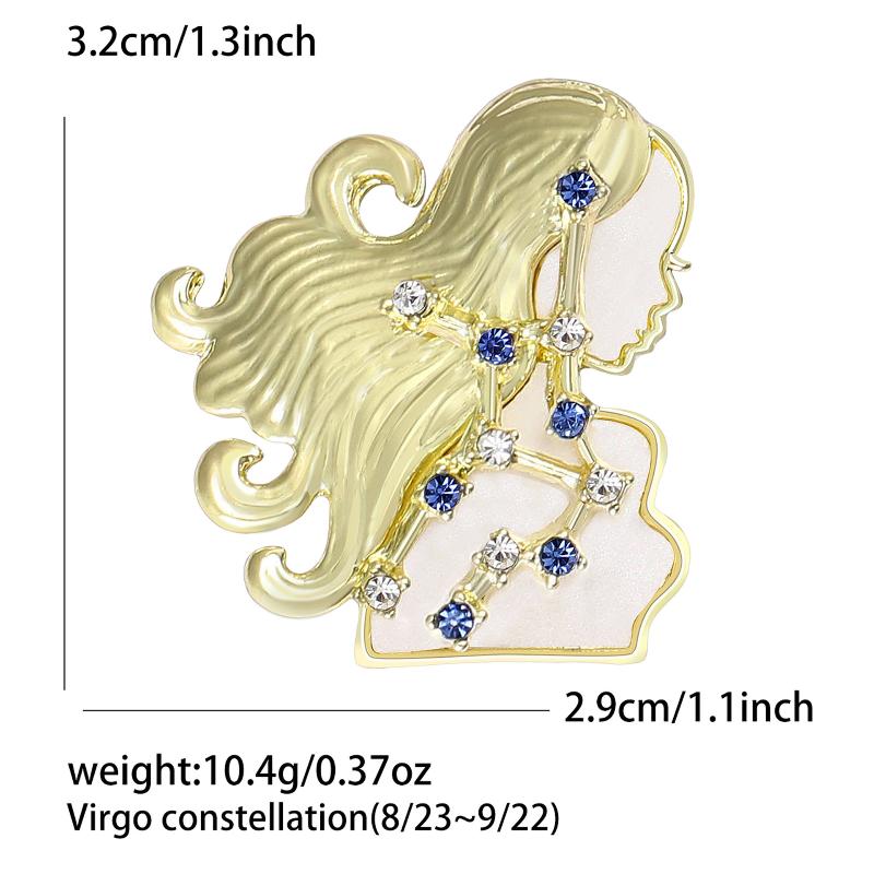 1 Piece Elegant Zodiac Jewelry Accessory Creative Animal Cancer  Star Crab Brooch Pins For Men And Women Gift