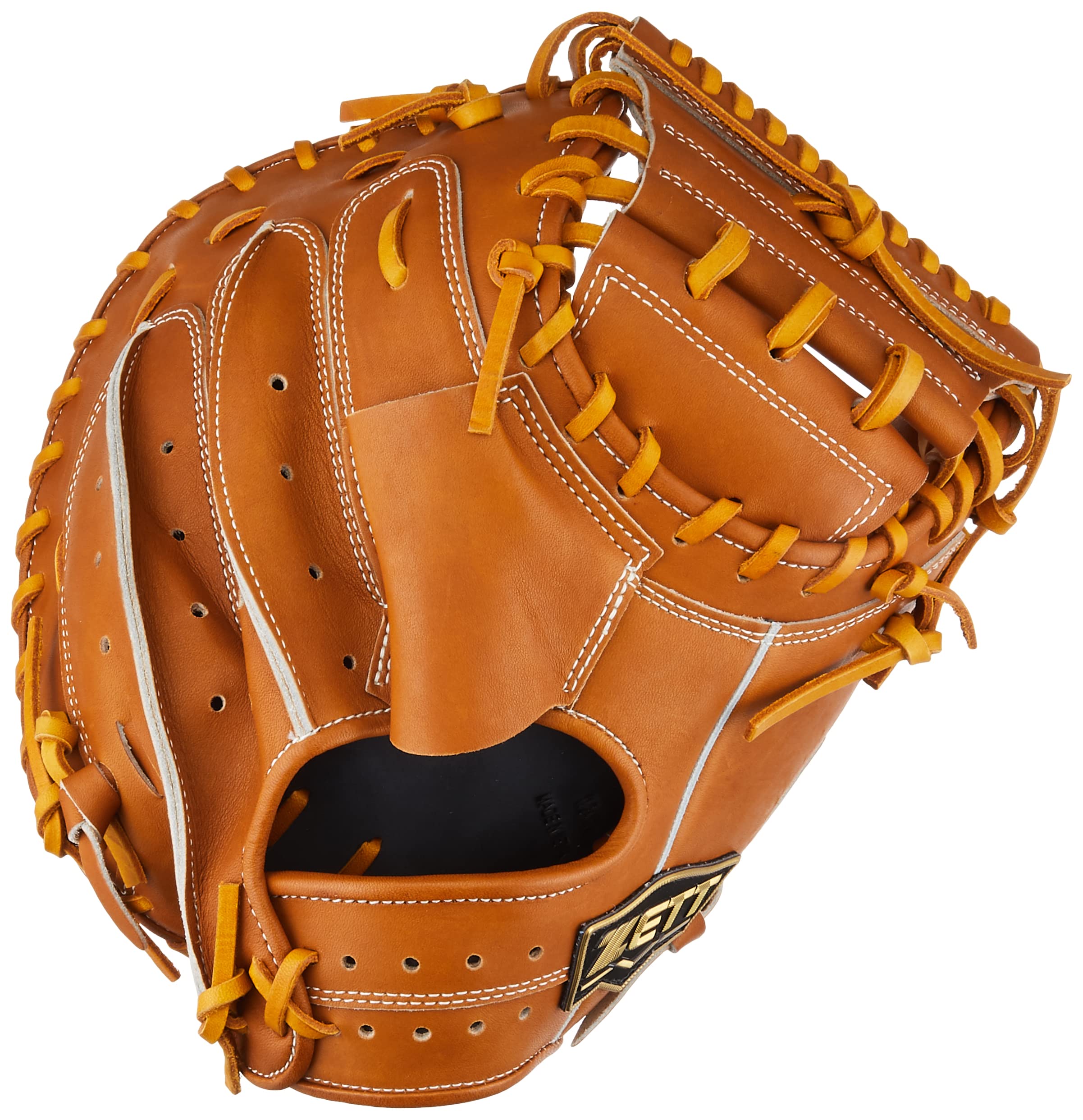 

ZETT Neo Status Softball Gold Brown BRCB31212 Catcher s Mitt, Right-Handed Throw, (3400),