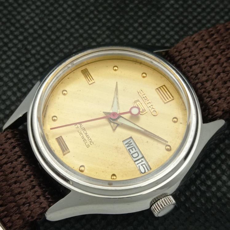 USED VINTAGE SEIKO 5 AUTO 6309A JAPAN MENS ORIGINAL DIAL WATCH 608i-a316915-2 SKU608i-a316915