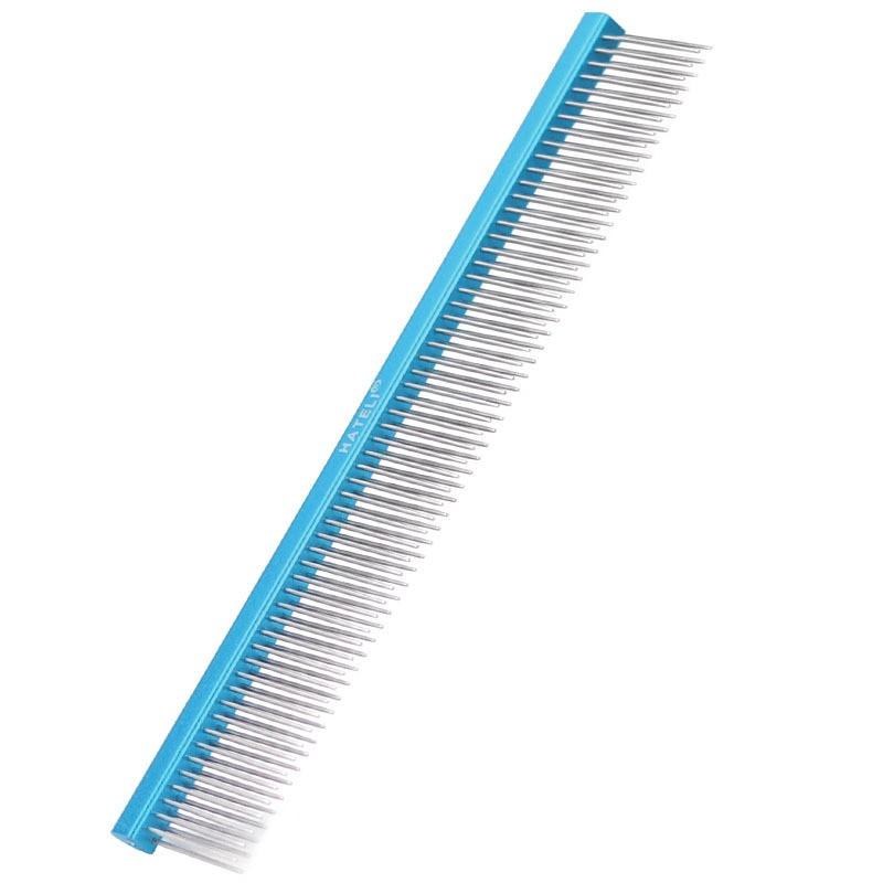 Double Row Pet Grooming Comb Long Hair Cats Dogs Stainless Steel Detangling Brush With Fine Coarse Teeth