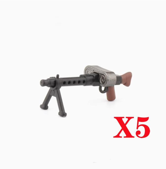 5/10 WW2 Soldier Weapons Building Block Two-color Printing Machine Rifle Submachine Sniper Guns Military Accessories Block Bricks C238
