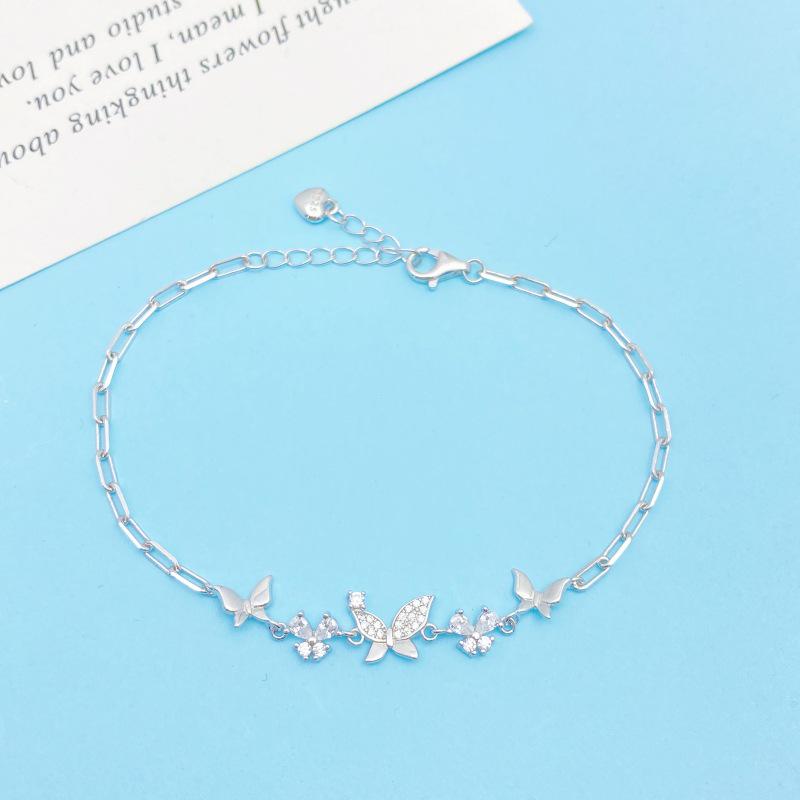 Yearly Blessing S925 Sterling Silver Luxury Butterfly Bracelet – Elegant Jewelry Gift for Women, Valentine's Day & Best Friends
