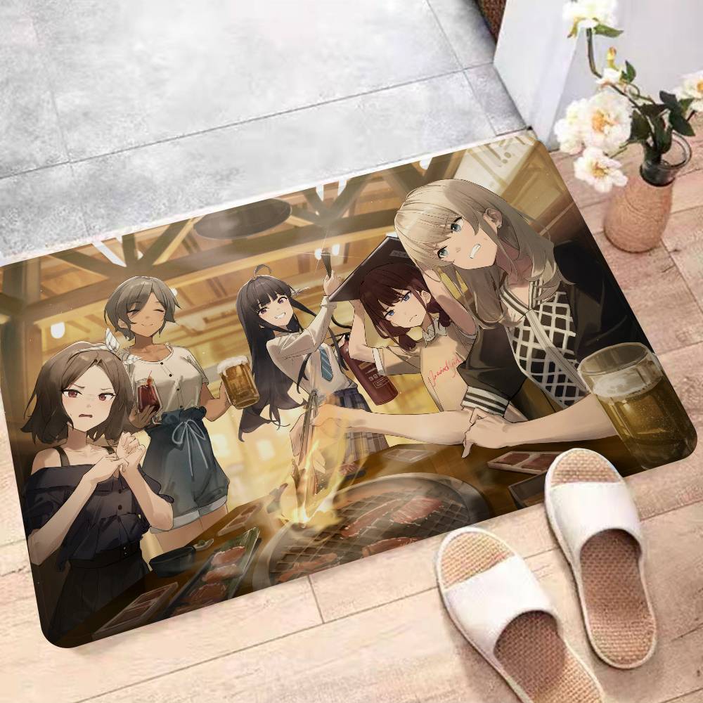 Anime Band Girls Band Cry Door Mat Washable Non-Slip Living Room Sofa Chairs Area Mat Kitchen Doormat Area Rug