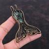 Seraphinite Pendant Copper Wire Wrapped Pendant Fish Pendant Seraphinite Gemstone Jewelry Handmade Pendant Copper Jewelry Anniversary Gifts