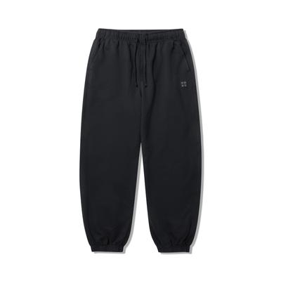 Li Ning Vital Series Einfarbig Mittelhoch Bequem Atmungsaktiv Vielseitig Jogger Strick Sporthose Herren Unterteile Schwarz AKLUA33-1