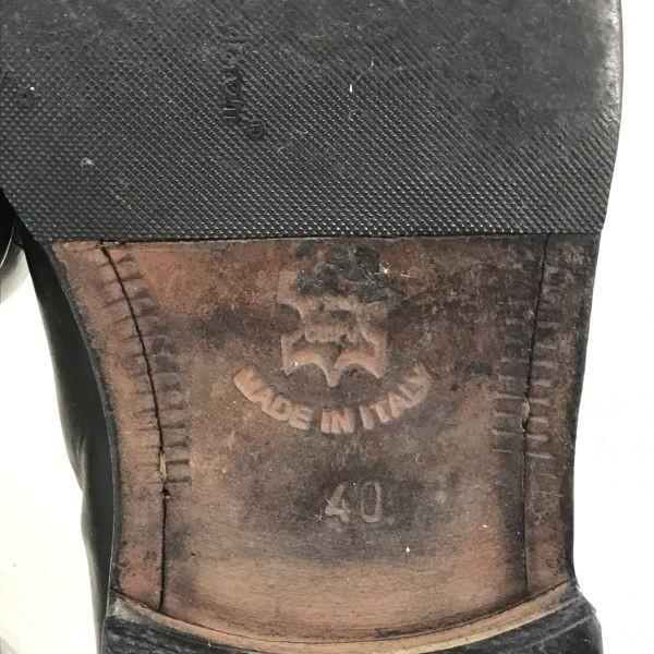 Made In Italy/Ca Lyo Relia Rossana/Leather Wholecut Shoes/40/25.0/Black/Handmade Lavorate a mano(USED)