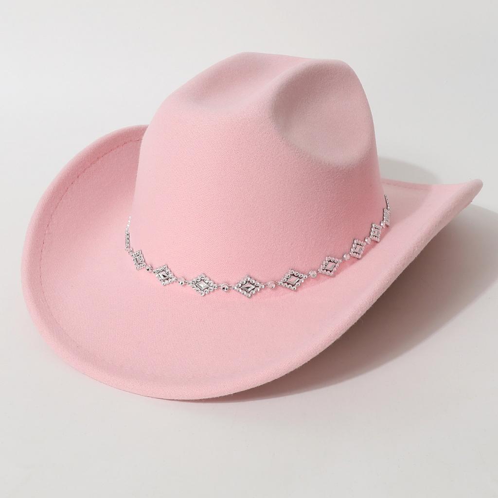 Sweet hats for men and women Party cowboy hat Unique three-dimensional diamond-shaped rhinestone accessory belt for concerts and vacations
