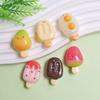 100Pcs Resin Simulation Fruit Ice Cream Flatbacks Cabochon Popsicle for DIY Dollhouse Craft Jewelry Making Accessories