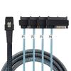 Xiwai Internal Mini SAS Host To 4 Target SAS Hard Drives and SATA Power 50cm 36-Pin SFF-8087 SFF-8482 Cable,