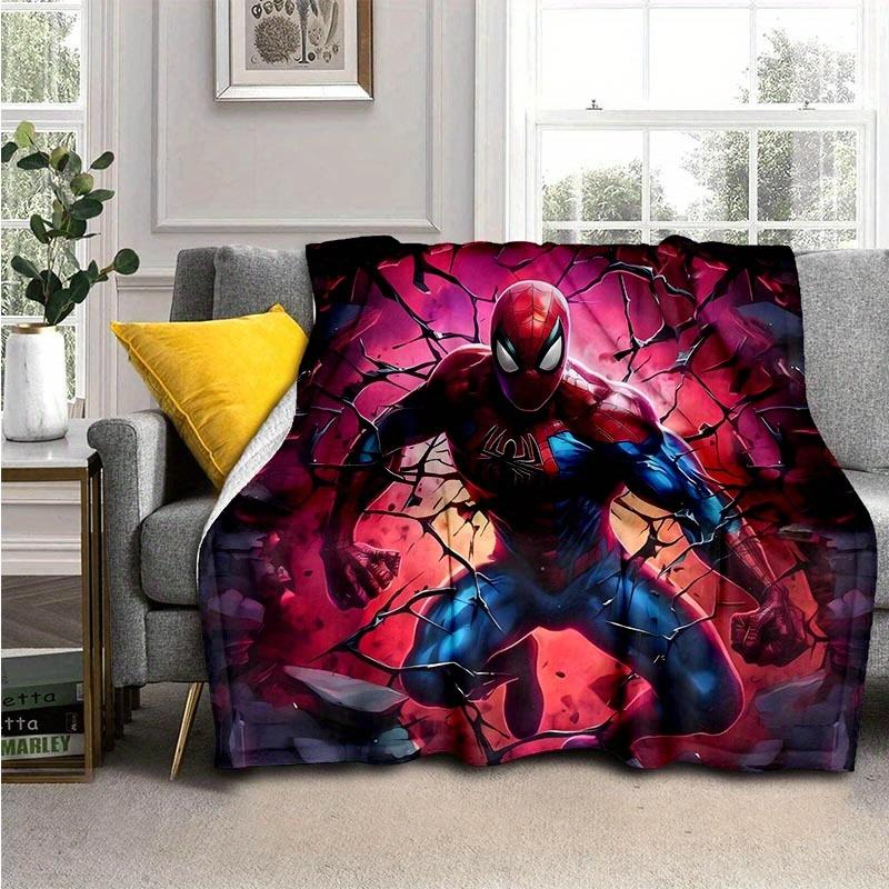 1pc Spider-man Printing Blanket - Soft, All-Season Throw for Living Room, Bedroom,Personalized Gift with Adorable Cartoon Design
