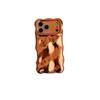 Bright Orange 3D Wave Pattern Drop-Proof Case Compatible with iPhone 13/14/15/16/17 Pro Max