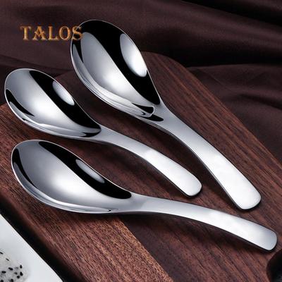 FLH Stainless Steel Dinner Children Adult Deepen Thickened Large Capacity Soup Spoon