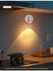 Magnetic Base USB Rechargeable LED Cordless Wall Light with Touch Switch Black White Magnet Dimmable Bedside Lamp for Reading