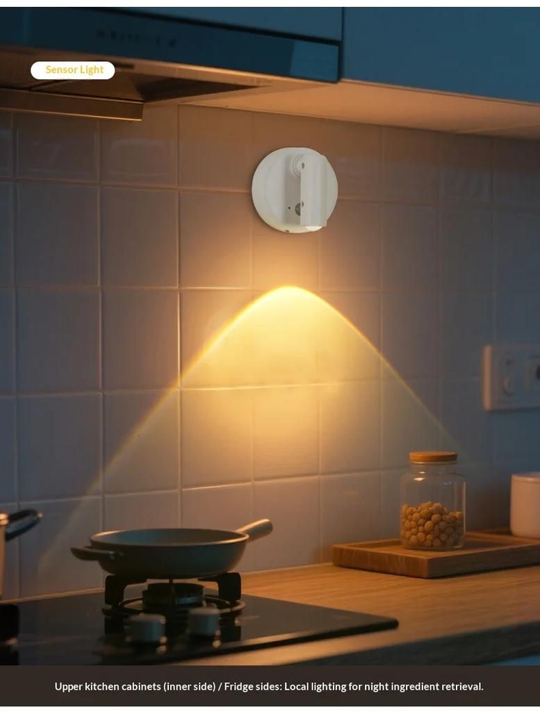 Magnetic Base USB Rechargeable LED Cordless Wall Light with Touch Switch Black White Magnet Dimmable Bedside Lamp for Reading