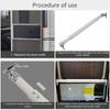 Screen Door Handle Grab Bar Adjustable 550mm -820mm Ranges Ergonomic Designs Screen Door Handle for Secure Handling