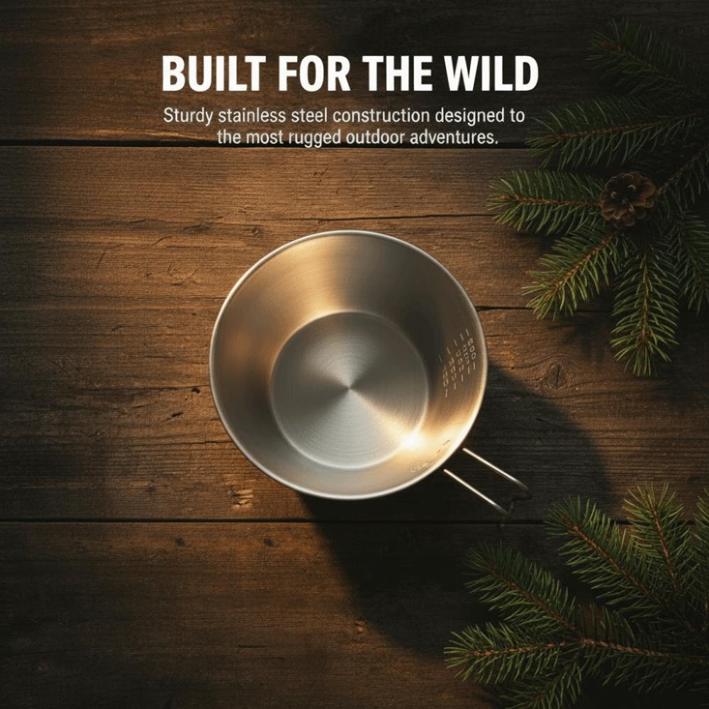 Lightweight Sierra Cup Stainless Steel Portable Bowl Durable Camping Cup Picnic