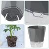 Automatic water supply planter for bottom water supply set of with water supply suitable for indoor and outdoor growing and dark gray houseplants,