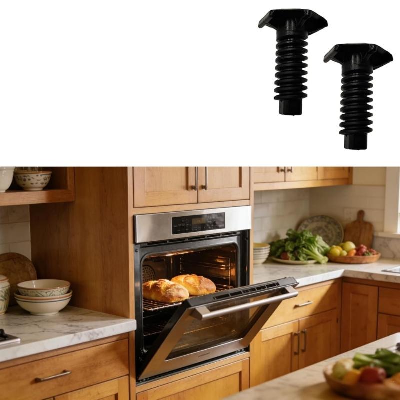 Threaded Range Support Leg Replacement Set, 4 Pack Stove Oven Leveling Feet with Wide Base and Adjustment End for Replacing Worn Appliance Foot Parts