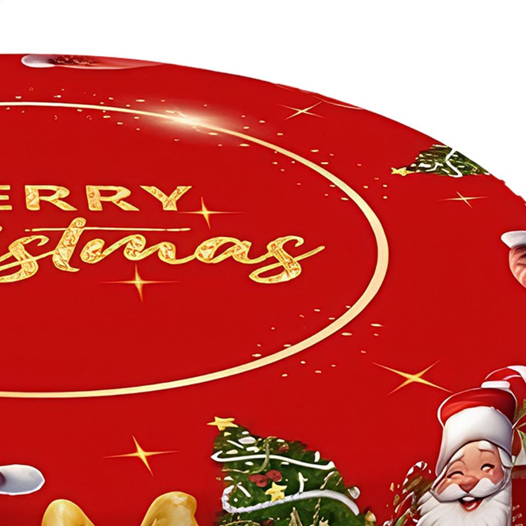 150/180cm Tischdecke Rund Polyester Vintage Überzug Weihnachts-Tischdecke für Herbst Erntedankfest Winterurlaub Küche Essen