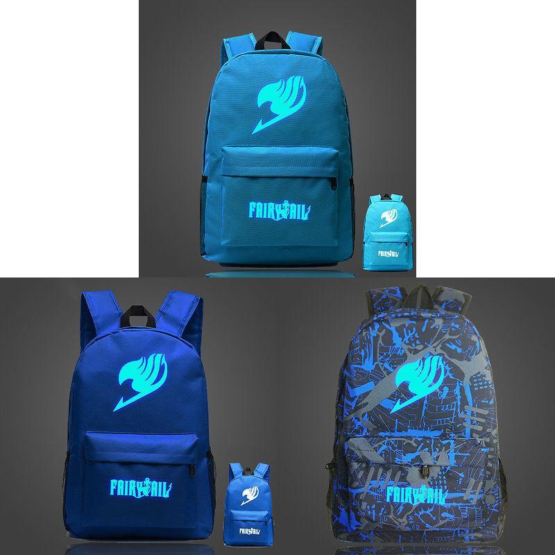 Fairy Tail Backpack Canvas School Bag With Zipper For Students Travel