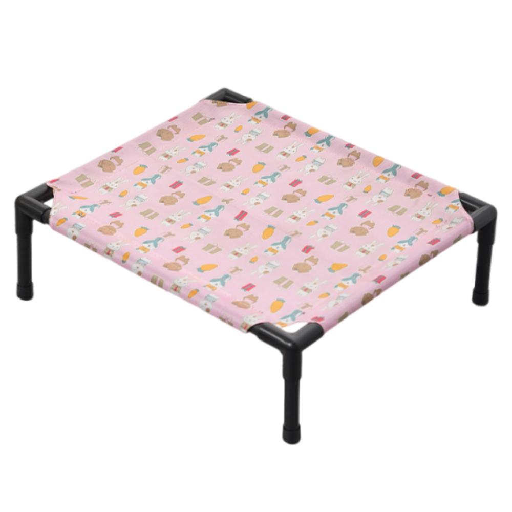

Detachable Pet Camping Bed Comfortable Pet Cool Nest Cat Lounger Cat Elevated Bed Outdoor Camping 35x40x12cm-Rabbit