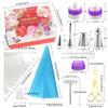 88Pcs Baking Supplies Kit 49Pcs Frosting Piping 3Pcs Russian Ball Piping Tips Flower Frosting Tip Baking Flower Nozzle